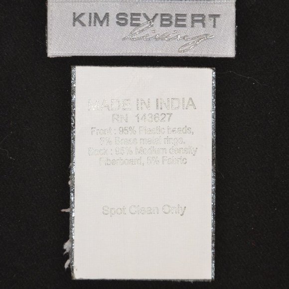 KIM SEYBERT HOLIDAY FALL BROWN GOLD CRYSTAL BEADED PLACEMAT CHARGER CENTERPIECE - Picture 10 of 10